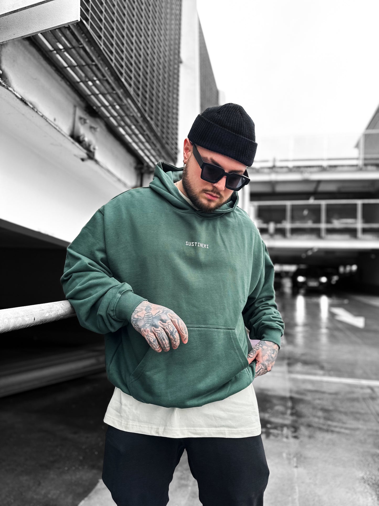 Oversized Hoodie Augusta green